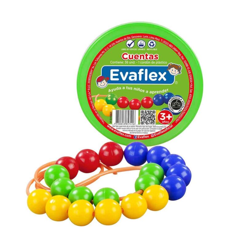 CUENTAS GRANDES X 36 PZAS (TAPER) EVAFLEX  EV00601