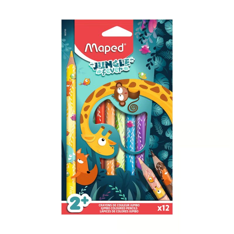 COLOR MAPED JUMBO JUNGLE FEVER  X 12 COLORES       863700