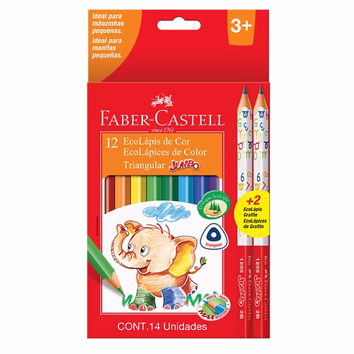 COLOR FABER X12 JUMBO + 2 GRAFITO      125012A