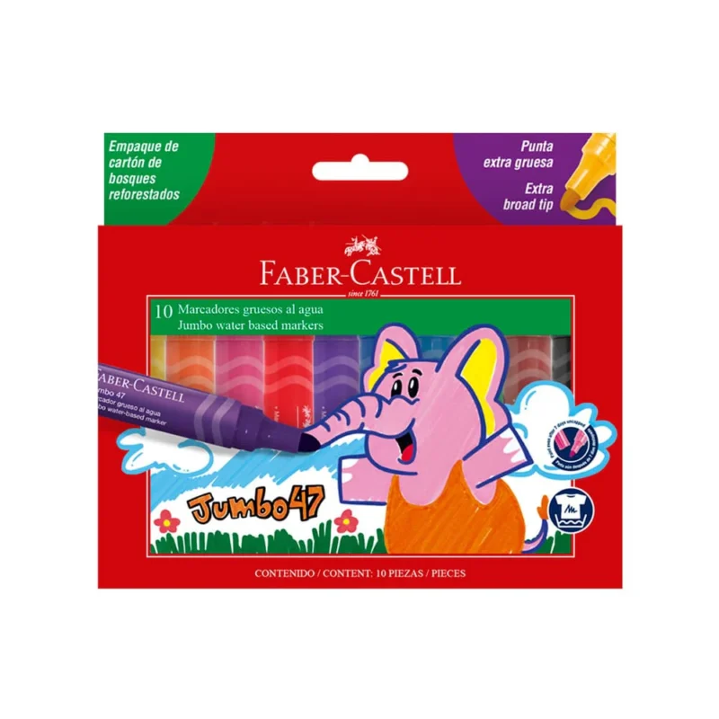 PLUMON FABER 47 JUMBO ESTUCHE CARTON X10   354711