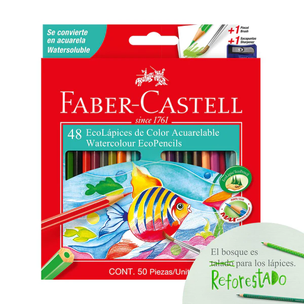 COLOR FABER X 48 ACUARELABLES
