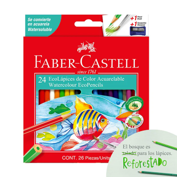 COLOR FABER X 24 ACUARELABLES E/CARTON