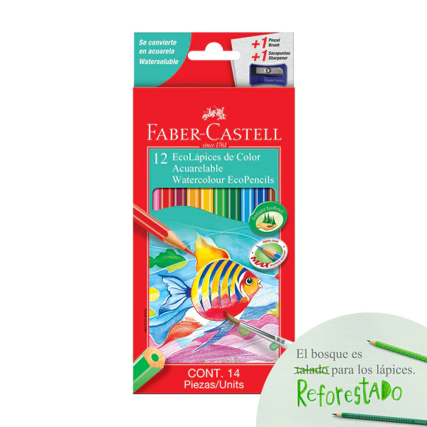 COLOR FABER X 12 ACUARELABLES E/CARTON  310312